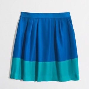 J.Crew Factory Pleated Colorblock Skirt